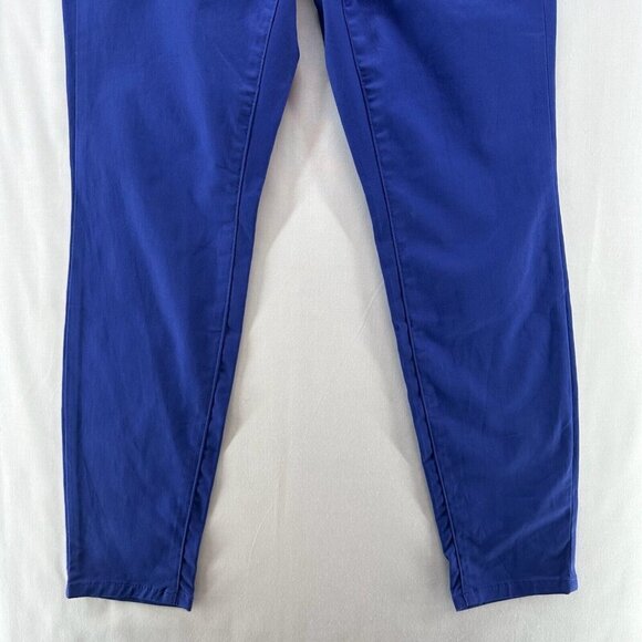 Nautica Pants Women Sz 4 Slim Fit Ankle Chino Mid Rise Casual Stretch Royal Blue - Picture 4 of 10